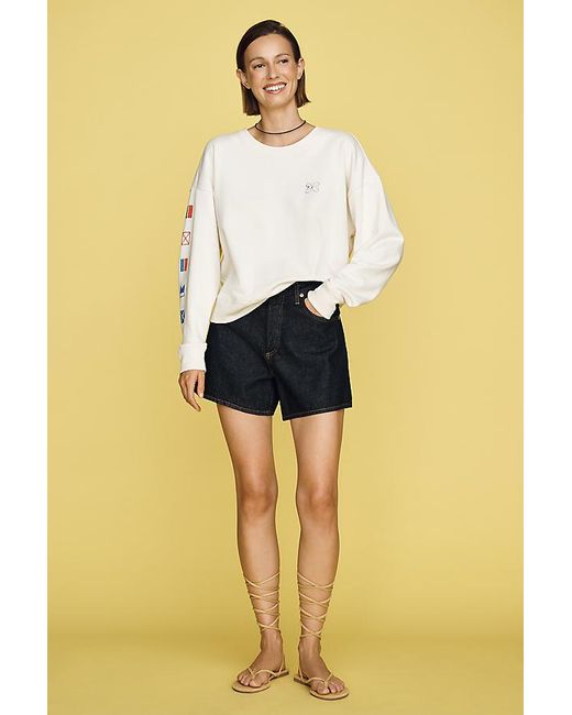 Maeve White Flag Sweatshirt