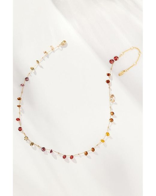 By Anthropologie White Floating Crystal Necklace