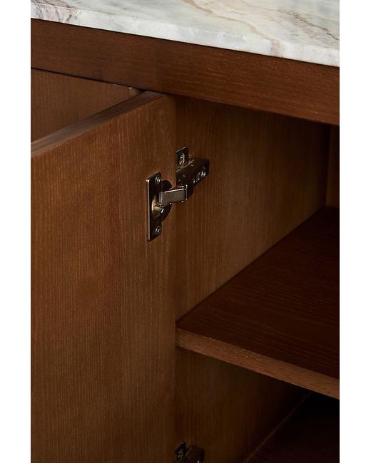Anthropologie Green Brentley Rectangular Marble Top Sideboard
