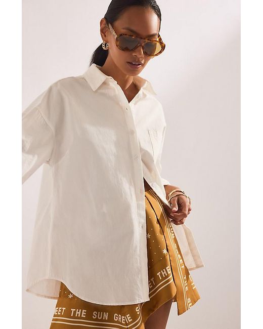 By Anthropologie Brown Bubble Aviator Sunglasses