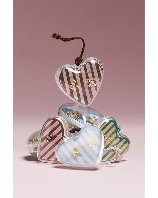 By Anthropologie Red Heart Icon Stud Earrings