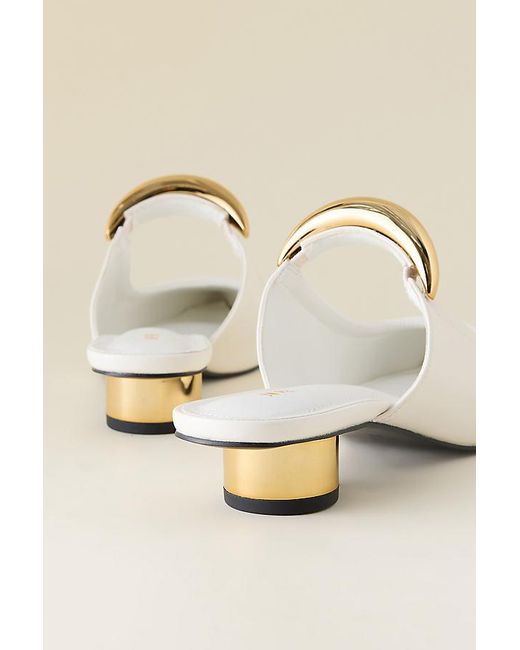 JW PEI Natural Helena Pierced Mule Heels