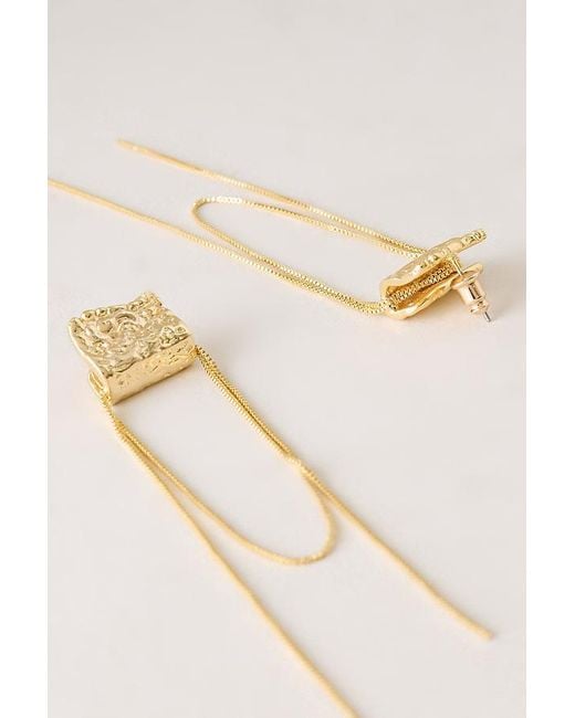 By Anthropologie Natural Statement Chain Drop Earrings