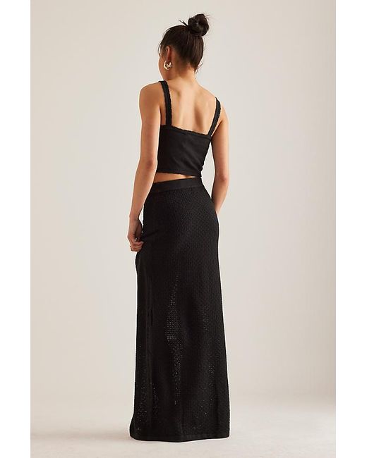 4th & Reckless Black Romi Knitted Maxi Skirt