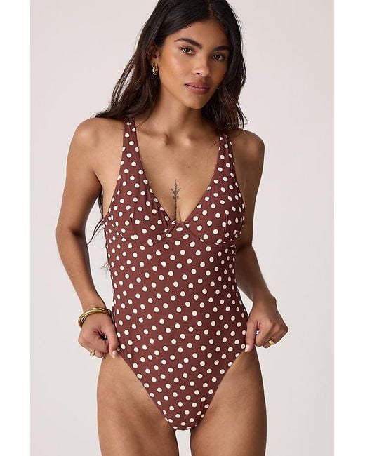 Rhythm Red Dottie Underwire One-Piece Swimsuit