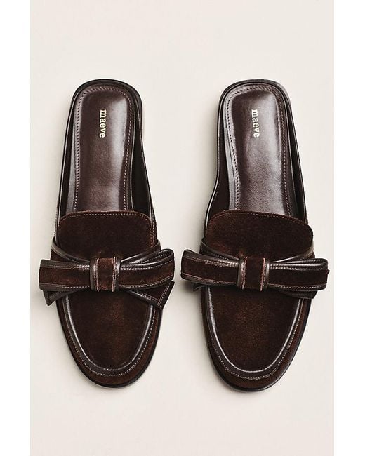 Maeve Black 3D Bow Loafer Slides