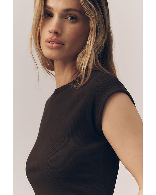 Maeve Black The Betty Crew-Neck Baby Muscle T-Shirt By