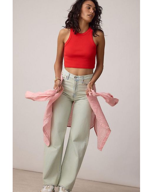 Levi's Black Ribcage Wide-Leg Jeans