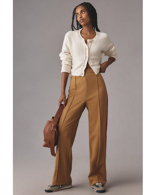 Maeve Brown Pull-On Track Trousers