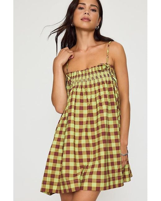 Damson Madder Brown Lilo Mini Smock Dress