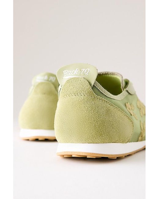 Back 70 Green Floral Nylon Trainers