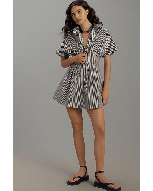 Exquise The Tobie Button-front Pleated Shirt Dress By : Mini Edition in Grey | Lyst UK Exquise The Tobie Button-front Pleated Shirt Dress By : Mini Edition in Grey | Lyst UK