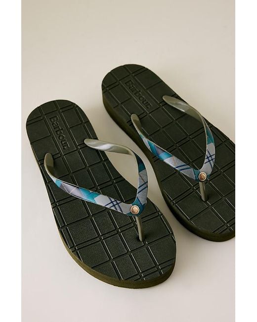 Barbour Green Tilda Toe Post Sandals