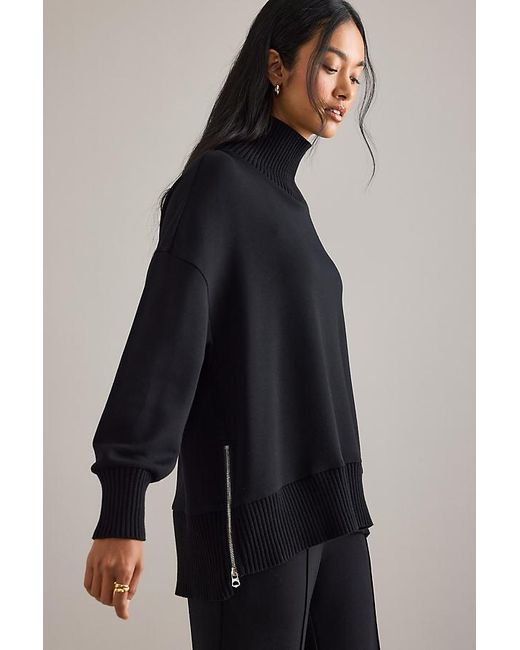 Varley Blue Barker High-Neck Sweatshirt