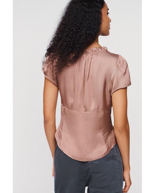 By Anthropologie Blue Silken Blouse