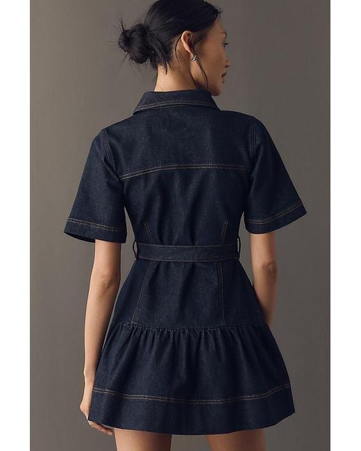 ALIGNE Blue Amanda Cotton Denim Mini Dress