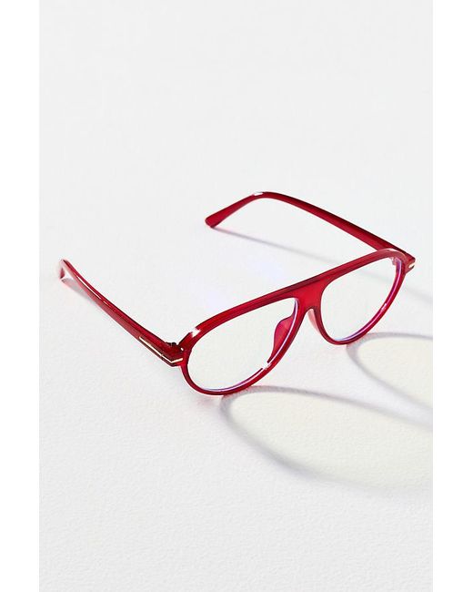 I-SEA Red Patterned Aviator Reading Glasses