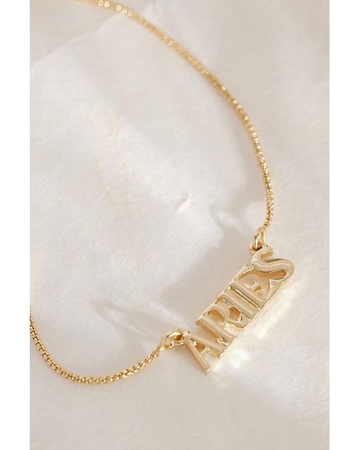 Anthropologie Natural Zodiac Word Necklace