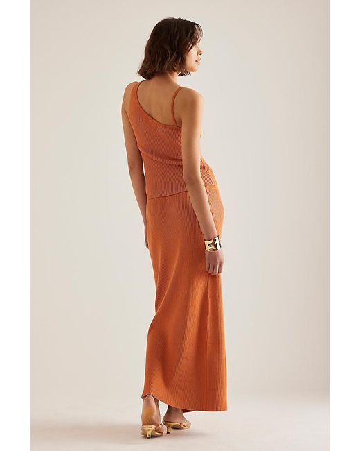Samsøe & Samsøe Yellow Sacheryl Rib Knit Maxi Skirt