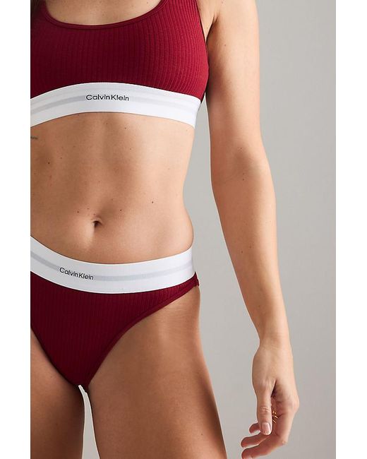 Calvin Klein Red Cotton Bikini Briefs