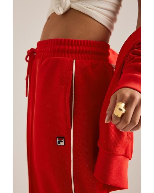 Fila Red Marina Wide-Leg Track Pants
