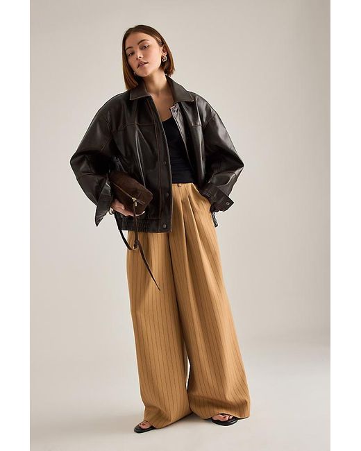 Maeve Yellow The Avery Pleated Trousers By Pinstripe Edition