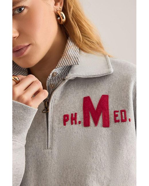 Champion Gray Half-Zip Sweatshirt