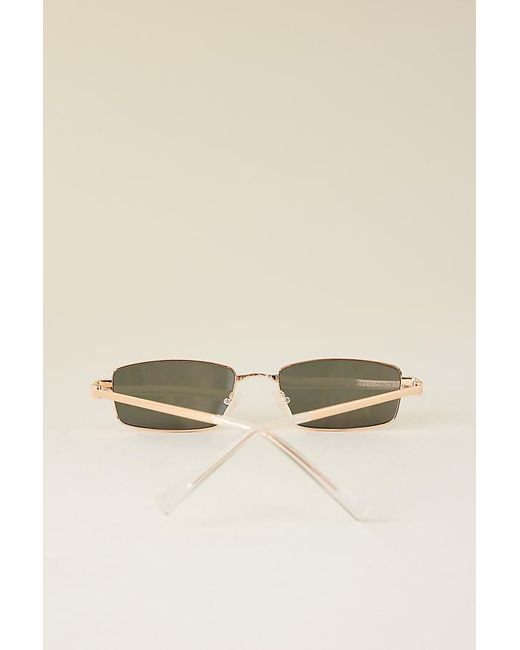 Le Specs Natural Bizarro Rectangle Sunglasses