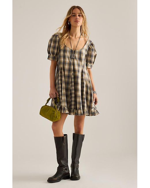 Damson Madder Multicolor Sabrina Check Mini Dress