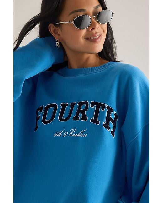 4th & Reckless Blue Leon Oversized Sweatshirt