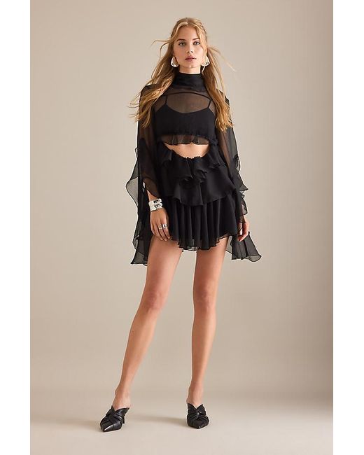 Bardot Natural Anyssa Ruffle Mini Dress