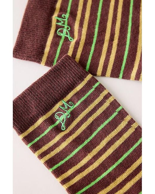 Damson Madder Brown Milti Stripe Socks