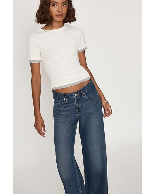Levi's Blue Low-Rise Loose Jeans