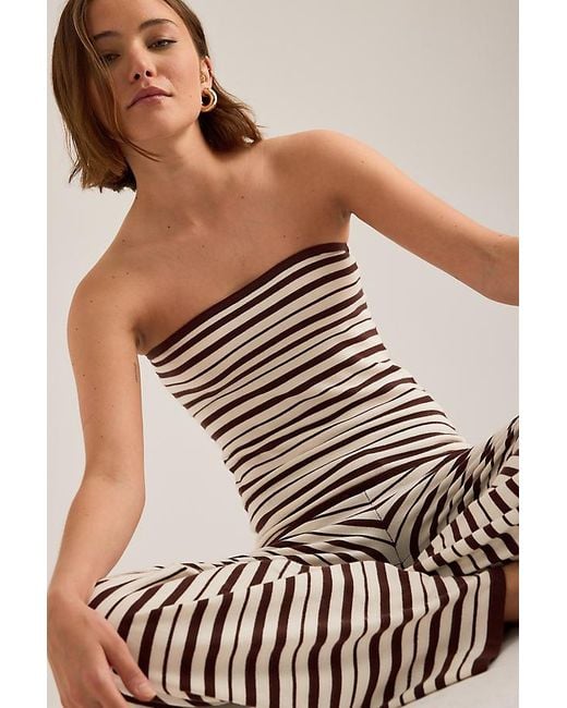 4th & Reckless Natural Thalia Stripe Knit Trousers
