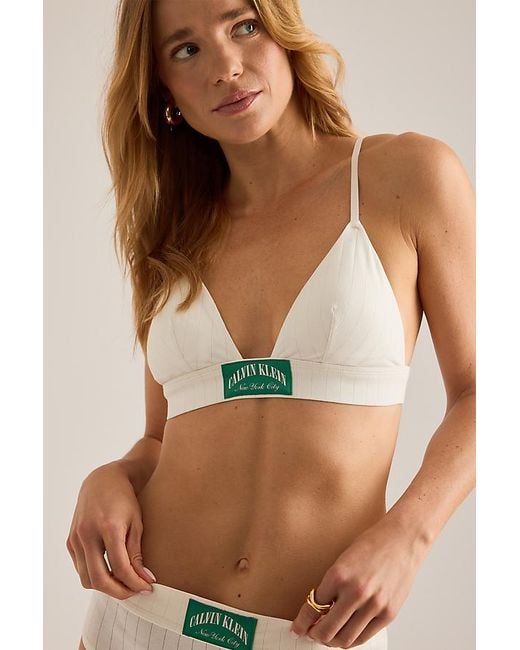 Calvin Klein Green Lightly Lined Triangle Bralette