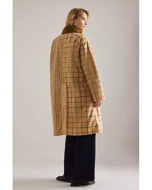 Barbour Natural Hollington Check Car Coat