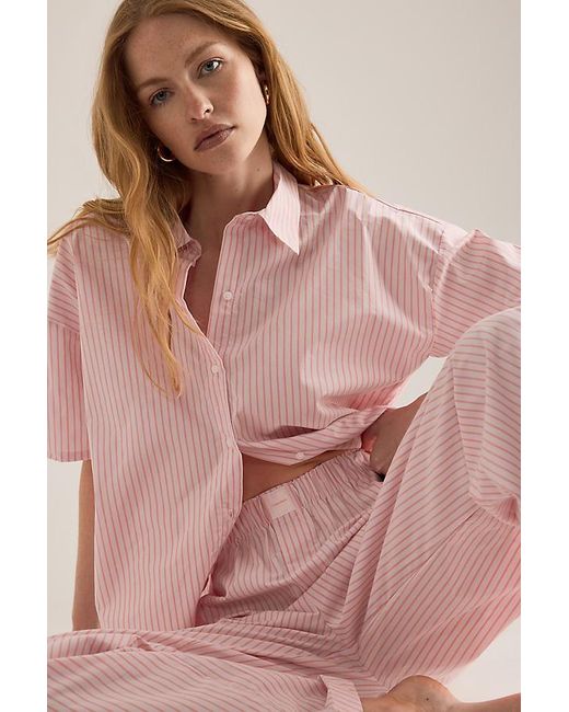 Calvin Klein Pink Short-Sleeve Shirt Pyjama Set