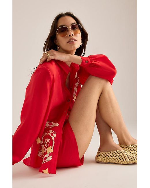 Never Fully Dressed Red Elissa Snake Shorts