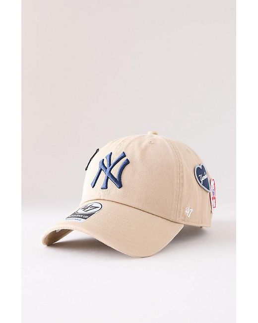 '47 Natural Yankees Badges Baseball Cap