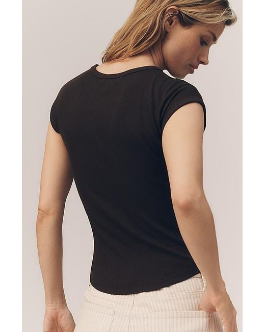 Maeve Black The Betty Crew-Neck Baby Muscle T-Shirt By