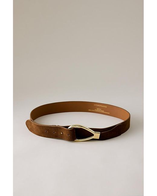 By Anthropologie Brown Asymmetrical Low-Slung Belt