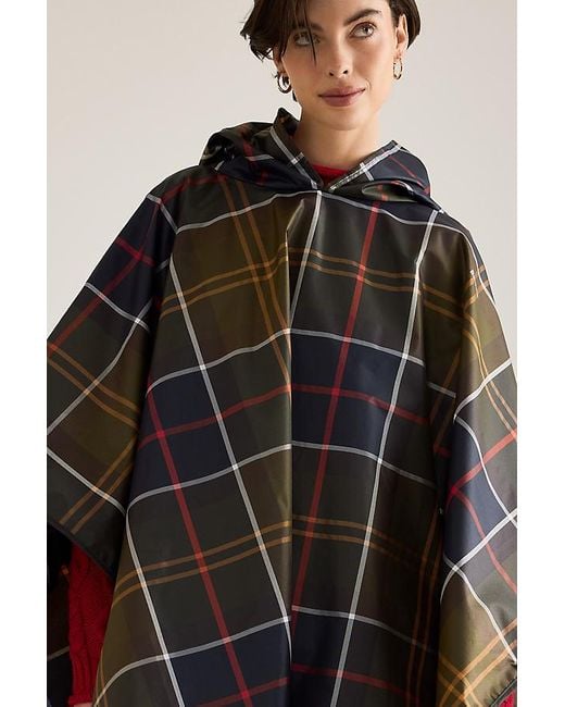 Barbour Blue Tartan Showerproof Poncho