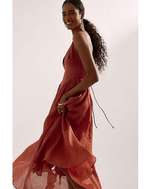 Bardot Red Arletha Halter Maxi Dress