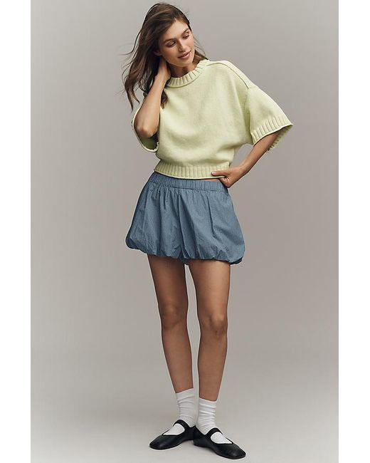 By Anthropologie Natural The Goldie Cotton Crew Neck Jumper