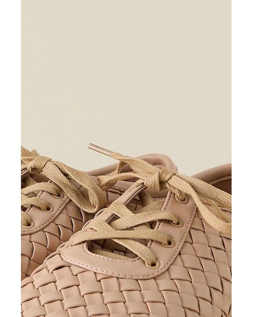 JW PEI Natural Kayla Weave Strap Flats
