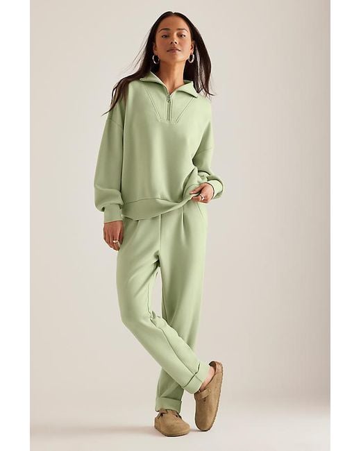 Varley Green Slim Rolled-Cuff Trousers
