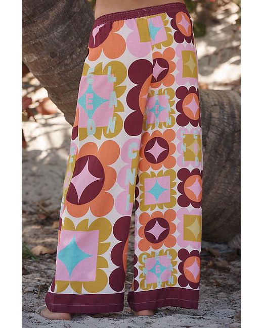 Celandine Pink X Holly Clarke Wide-Leg Linen-Blend Trousers
