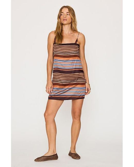 Faithfull The Brand Multicolor Estrella Stripe Satin Mini Dress