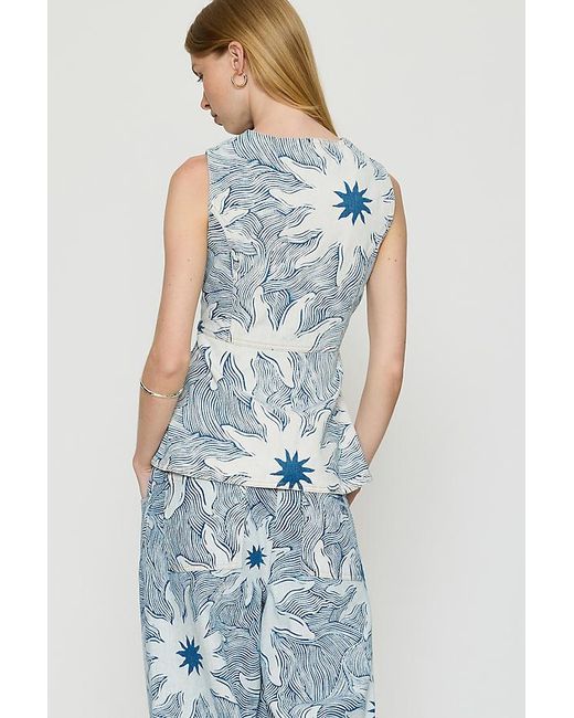 Never Fully Dressed Blue Soleil Denim Waistcoat