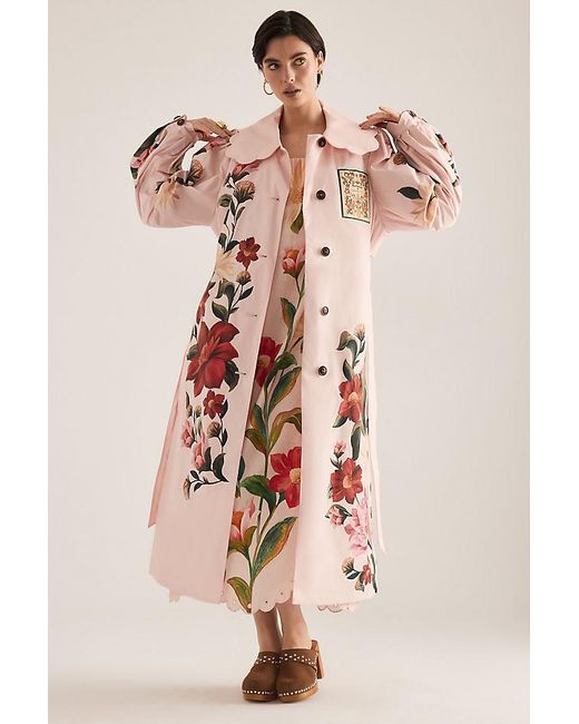 BARBOUR X FARM RIO Natural Bromelia Duster Coat